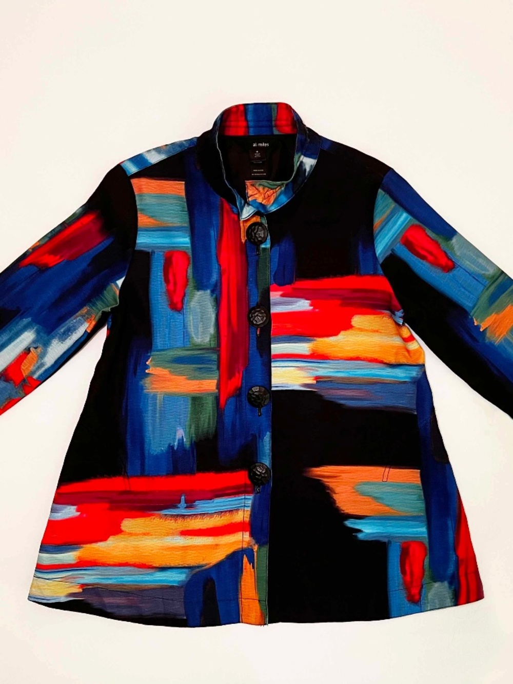 Ali Miles Abstract Brushstroke Swing Jacket